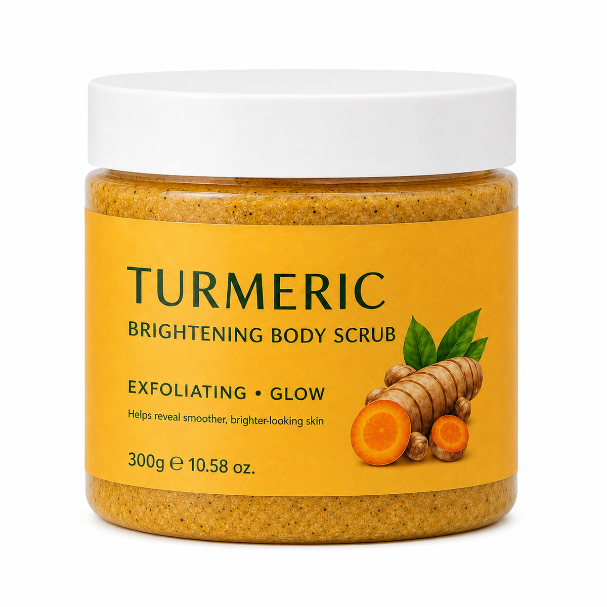 Private Label Turmeric Vitamin C Body Scrub for Brightening Body Care
