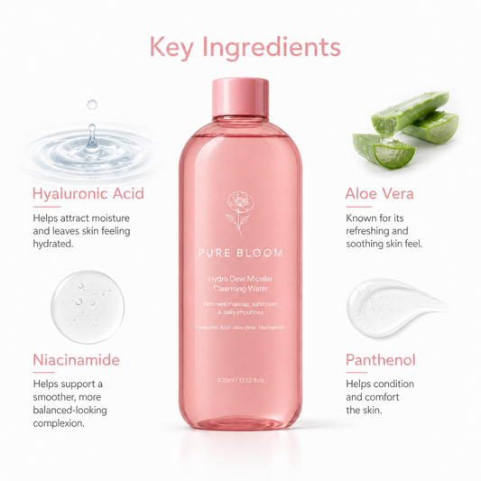 PURE BLOOM Hydra Dew Micellar Cleansing Water