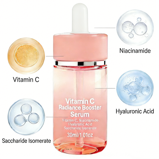 Vitamin C Serum key ingredients with niacinamide and hyaluronic acid