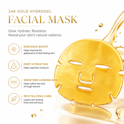 Gold collagen facial mask benefits for hydrated, smooth and radiant-looking skin