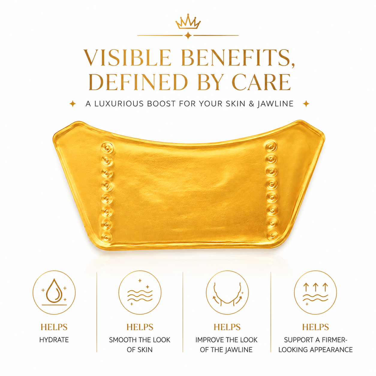 Hydrating neck mask visual showing soft and comfortable neck care appearance