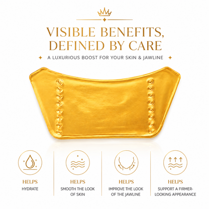 Hydrating neck mask visual showing soft and comfortable neck care appearance
