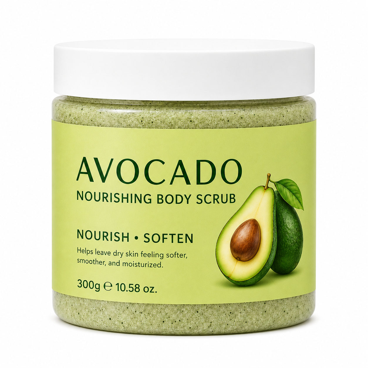 Private Label Avocado Body Scrub for Nourishing Body Care