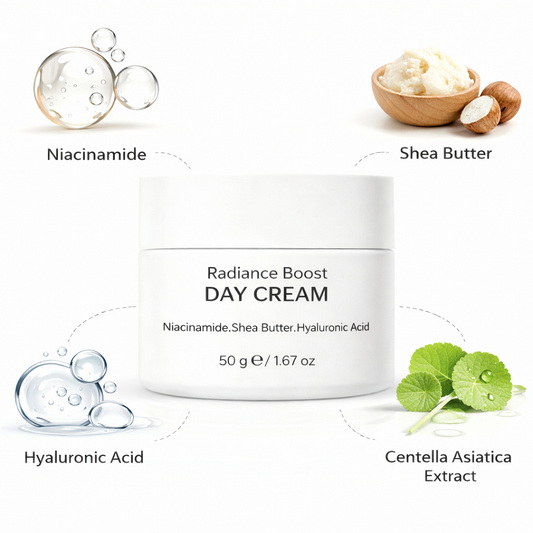 Radiance Boost Day Cream – Brightening Moisturizer with Niacinamide & Antioxidants