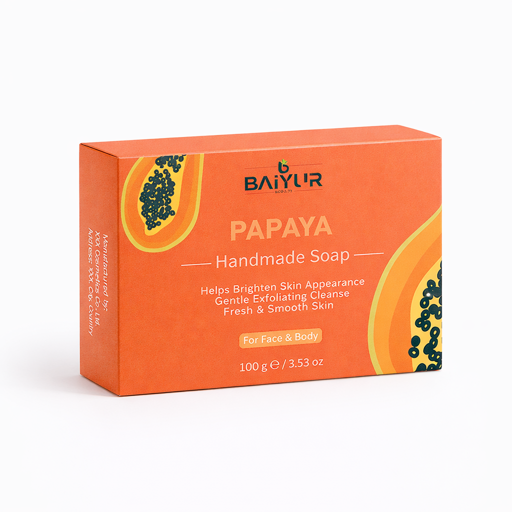 Private Label Papaya Handmade Soap for Gentle Exfoliating and Radiance