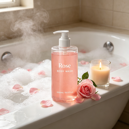 Rose Body Wash with Niacinamide for Soft & Radiant Skin