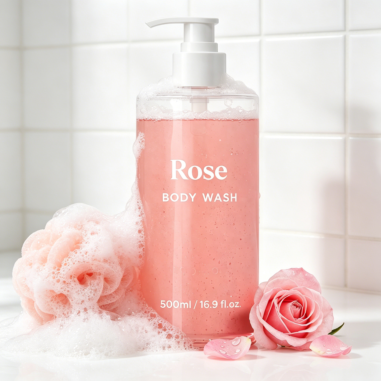Rose Body Wash with Niacinamide for Soft & Radiant Skin