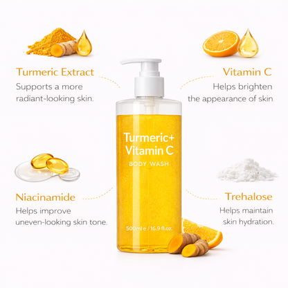 Turmeric Body Wash with Vitamin C for Bright & Even-Looking Skin