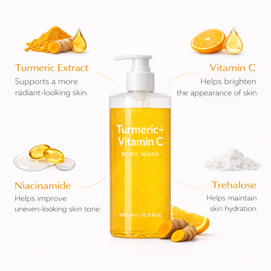 Turmeric Body Wash with Vitamin C for Bright & Even-Looking Skin