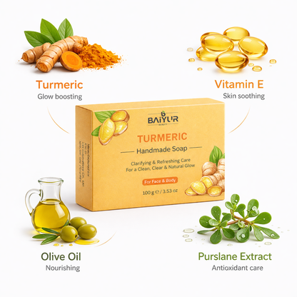 Private Label Turmeric Handmade Soap for Glow and Even Looking Skin