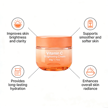 Vitamin C Brightening & Moisturizing Cream – Hydrating Face Cream for Radiance & Dark Spot Care