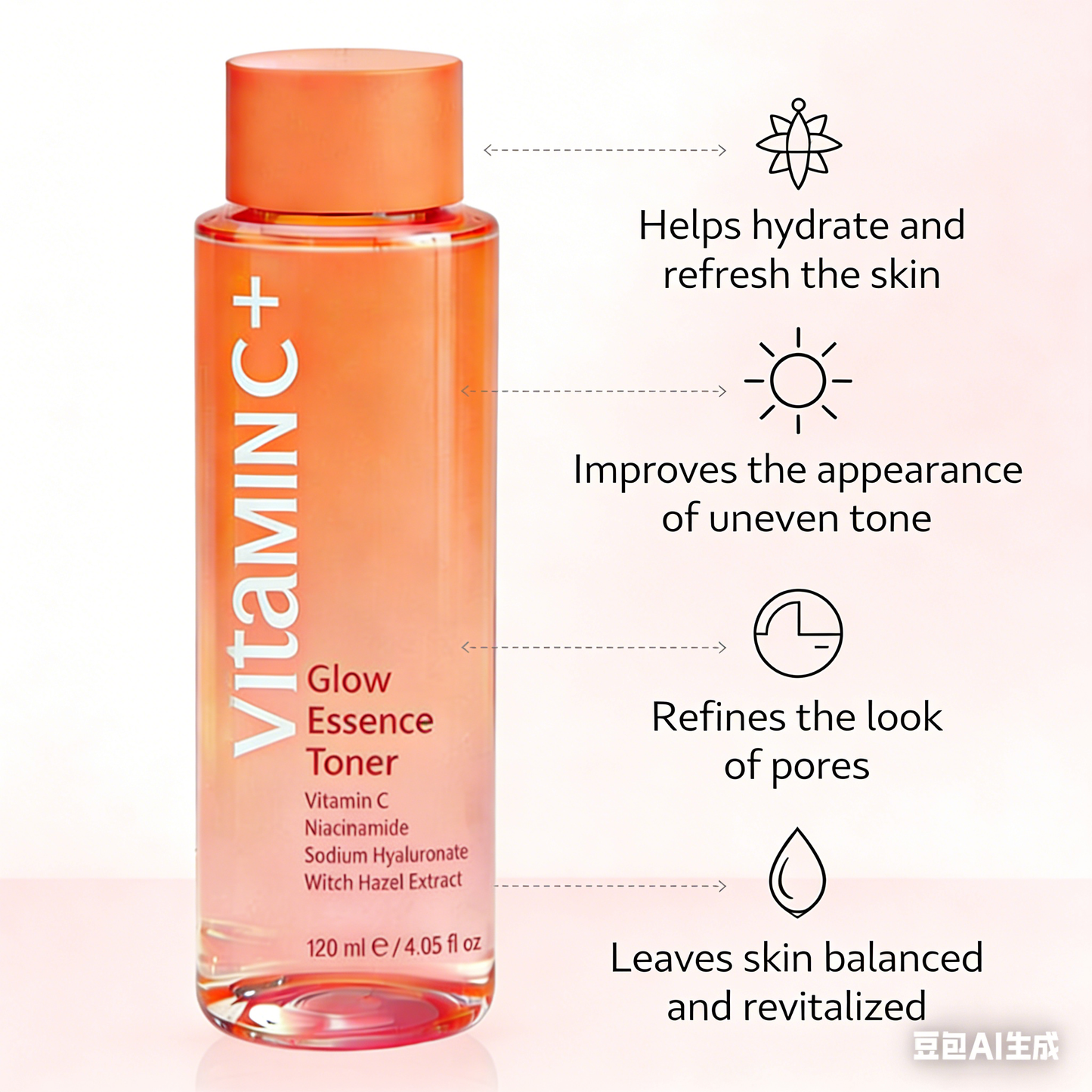 Vitamin C Hydrating & Brightening Toner – Pore Refining & Moisturizing Toner