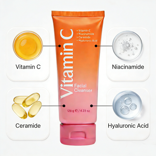 Vitamin C Brightening Facial Cleanser – Gentle Hydrating Cleanser for Radiant Skin