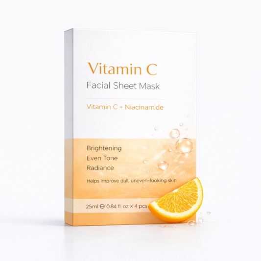 Vitamin C Brightening Sheet Mask – Glow & Even Tone Facial Mask for Radiant-Looking Skin