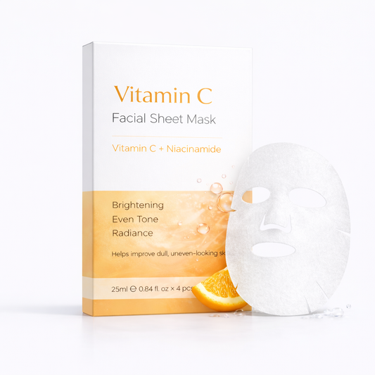 Vitamin C Brightening Sheet Mask – Glow & Even Tone Facial Mask for Radiant-Looking Skin