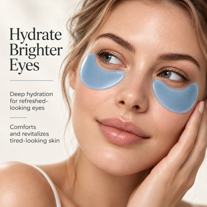 Blue under eye patches for hydrating and brightening the appearance of the under-eye area
