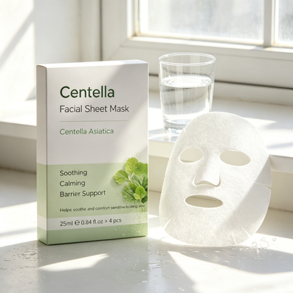 Centella soothing repair sheet mask paper box packaging