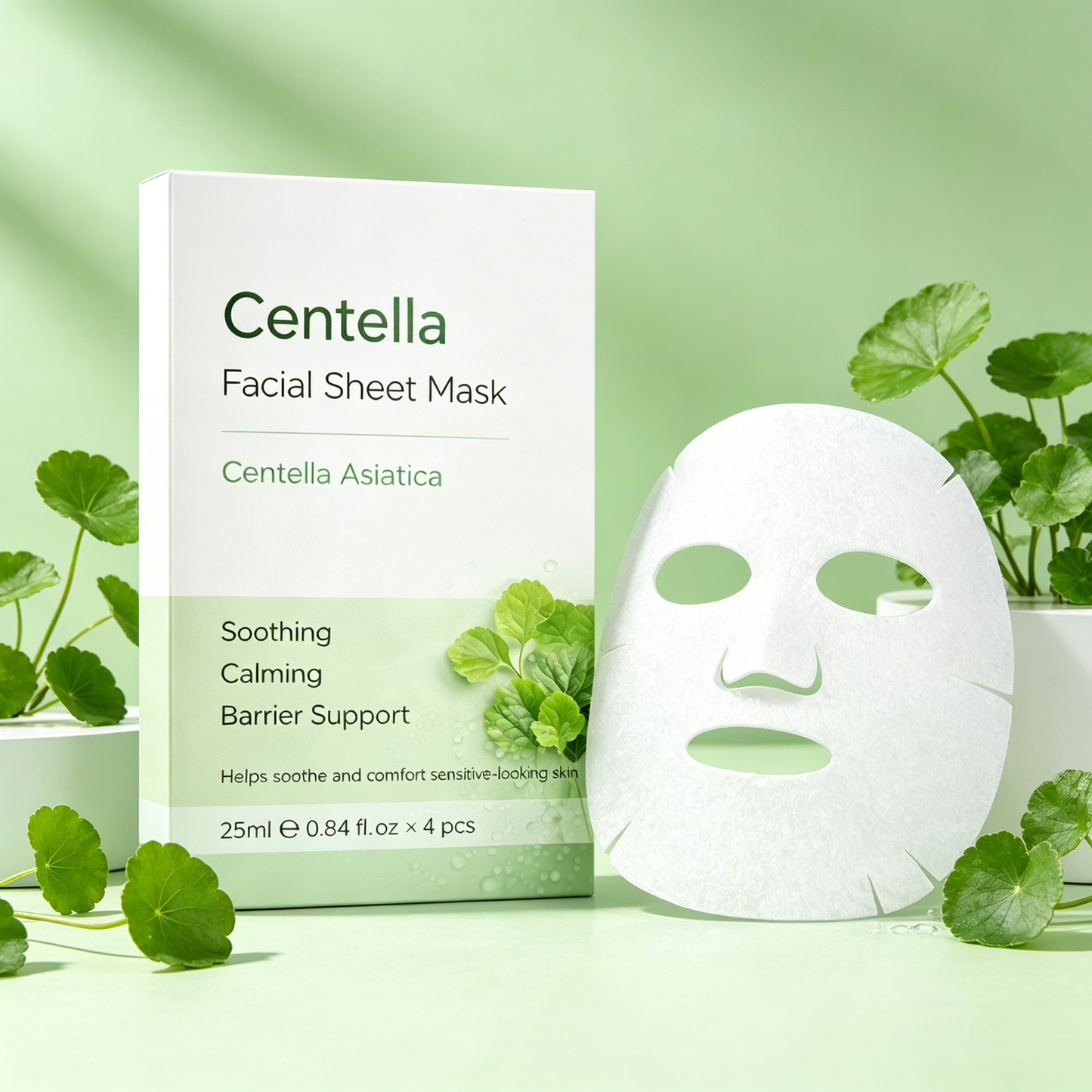 Custom retail box design for Centella soothing sheet mask