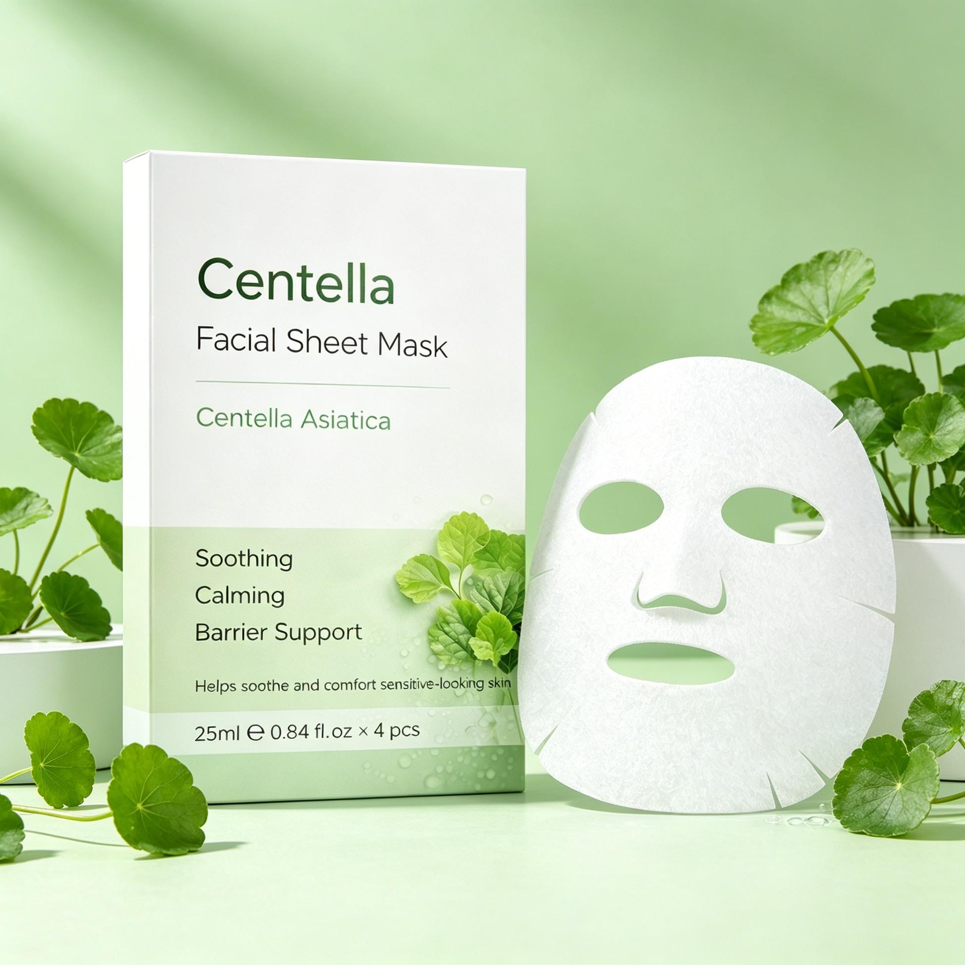 Custom retail box design for Centella soothing sheet mask