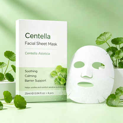 Custom retail box design for Centella soothing sheet mask