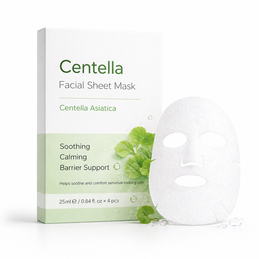 Centella soothing repair sheet mask for private label skincare brands