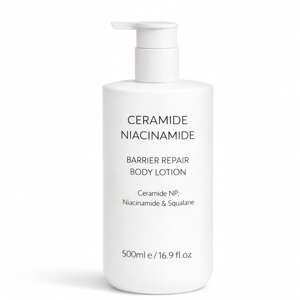 Ceramide barrier repair body lotion for private label skincare brands