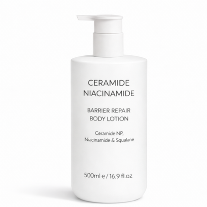 Ceramide barrier repair body lotion for private label skincare brands