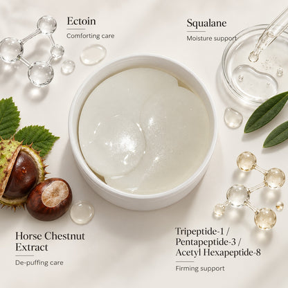 Ceramide Peptide Hydrogel Eye Patches with ectoin, peptides and horse chestnut extract