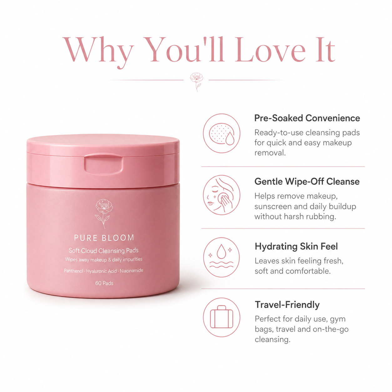 Cleansing pads benefits for makeup removal sunscreen removal and fresh skin feel