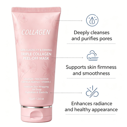 Collagen peel-off mask benefits for pore cleansing smooth look and radiance