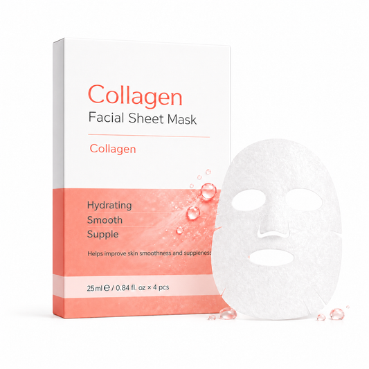 Collagen hydrating firming sheet mask for private label skincare brands