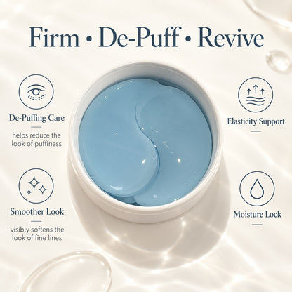 Copper Peptide Retinol Hydrogel Eye Patches for moisturizing, de-puffing and smoother-looking under eyes