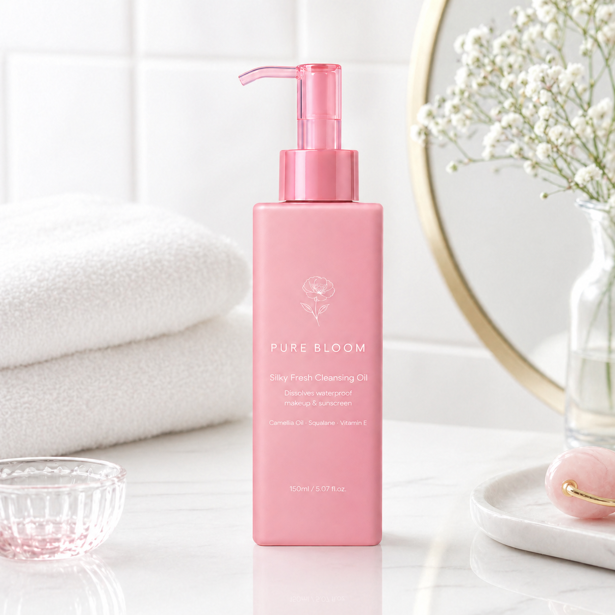 Custom cleansing oil packaging for skincare brands