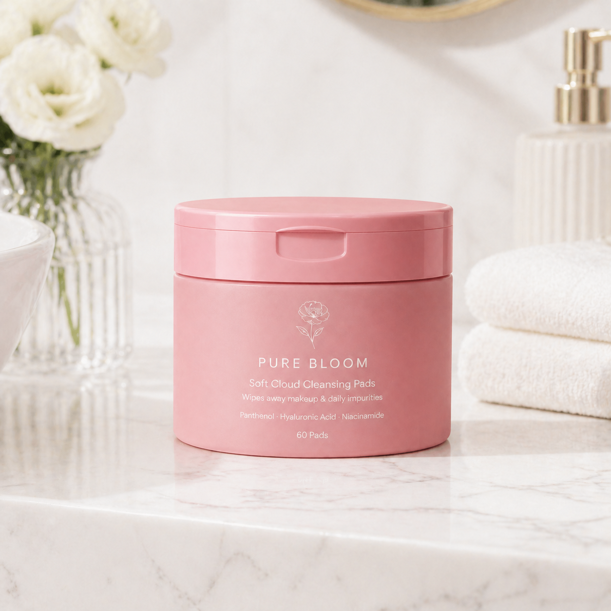Custom cleansing pads packaging for skincare brands