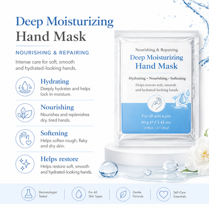 Deep Moisturizing Hand Mask benefits for soft hydrated looking hands