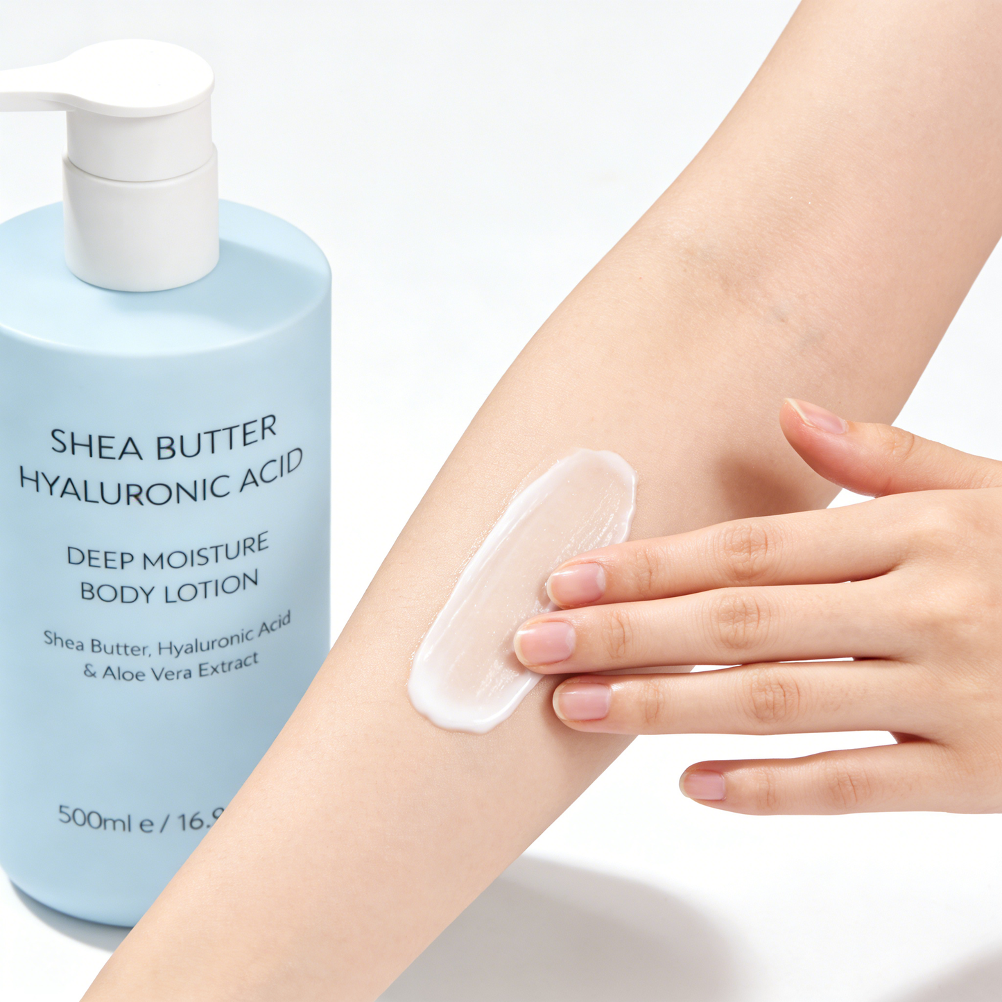 Hyaluronic acid body lotion lightweight creamy texture