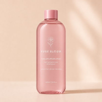 Hydra Dew micellar water clear texture for makeup remover product page