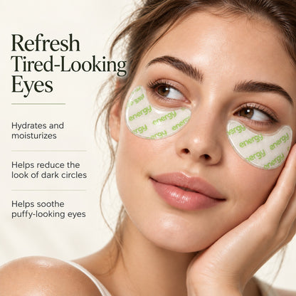 Hydrating printed under eye patches for dry tired-looking and puffy-looking eyes