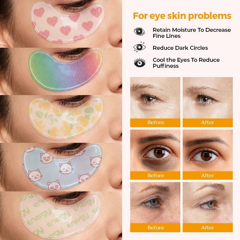 Hydrogel under eye patches for hydrated smoother and refreshed-looking under eyes