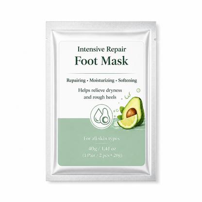 Avocado foot mask packaging for private label foot care