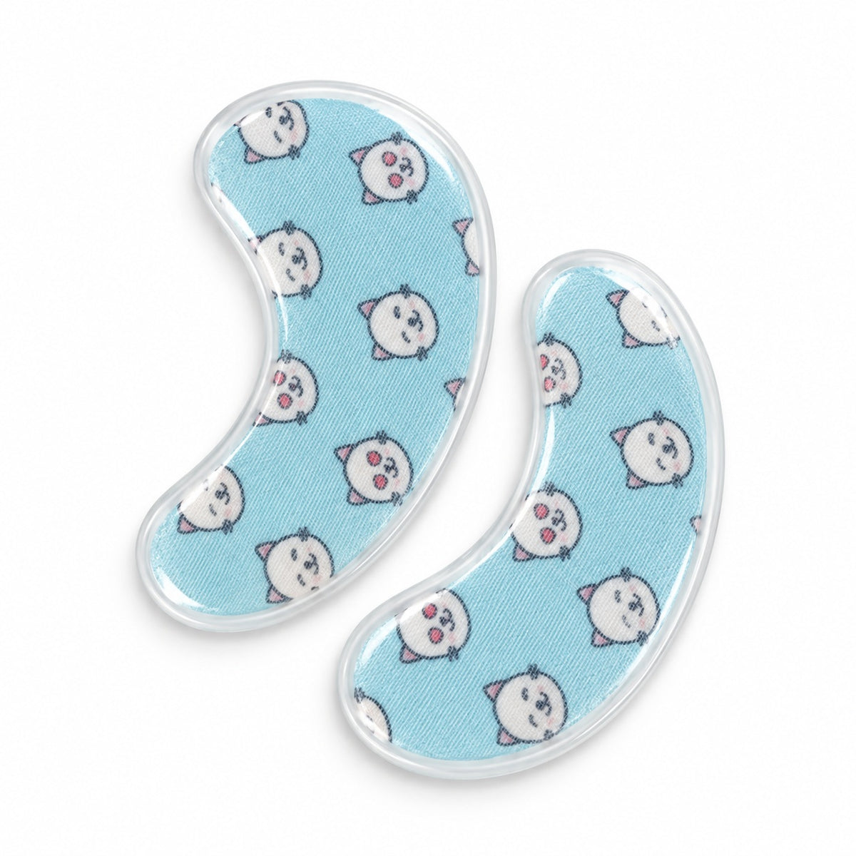 Kitty Fun custom printed nonwoven hydrogel eye patches with blue cat pattern