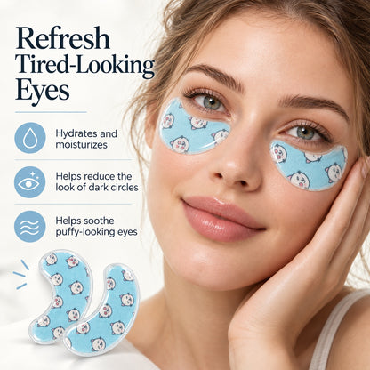 Kitty Fun hydrogel eye patches designed to hydrate and refresh tired-looking eyes