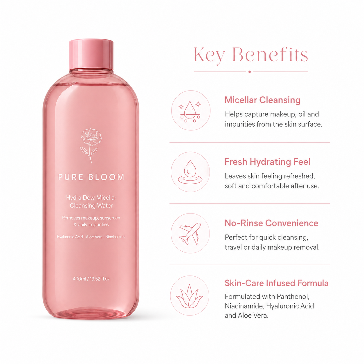 Micellar cleansing water benefits for makeup removal hydration and fresh clean feel