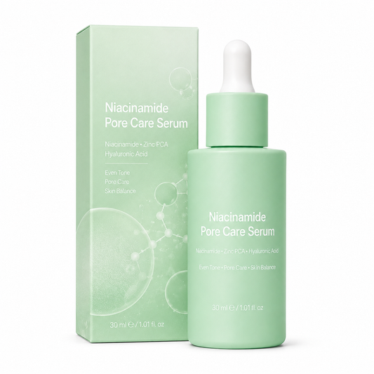 Niacinamide pore care serum paper box packaging