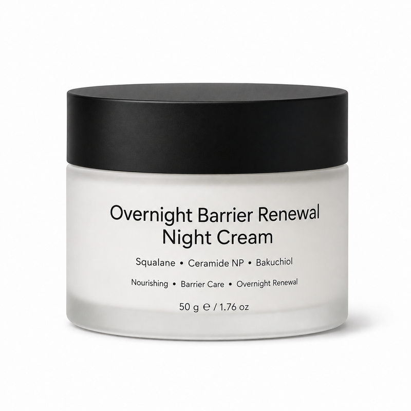 Private Label Squalane Night Cream Bakuchiol Barrier Moisturizer