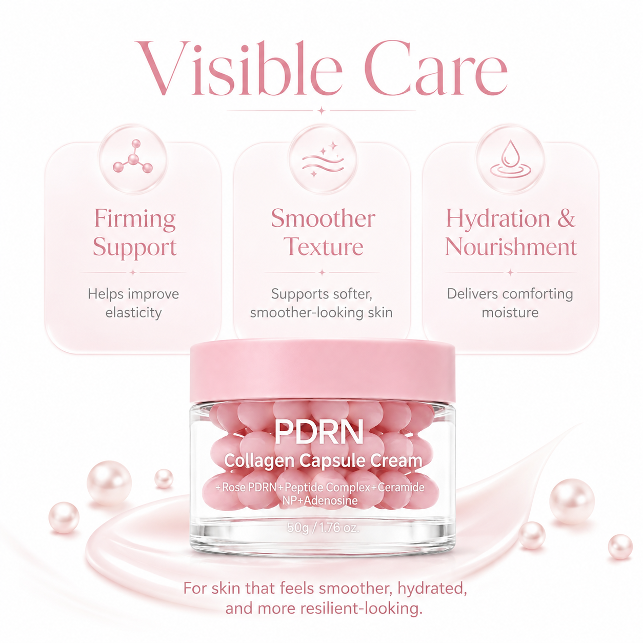 PDRN capsule cream benefits for firming care hydration and barrier support
