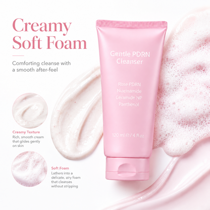 Private Label PDRN Gentle Facial Cleanser for Hydrating Daily Cleansing
