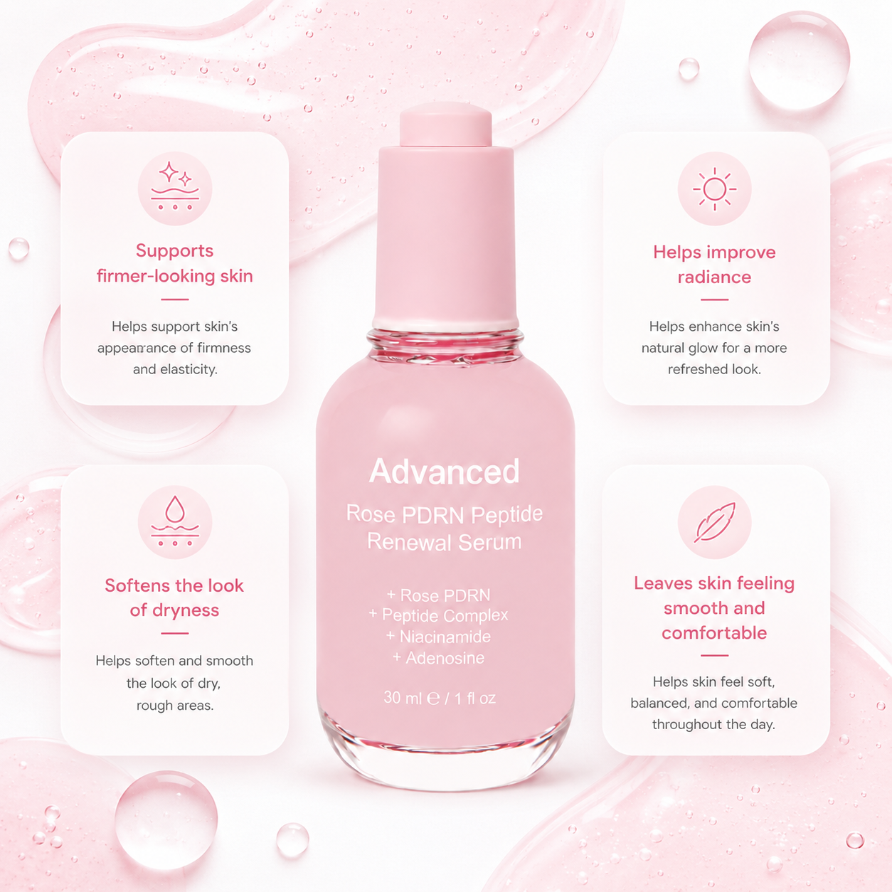 PDRN serum benefits for smooth look firming care and radiance
