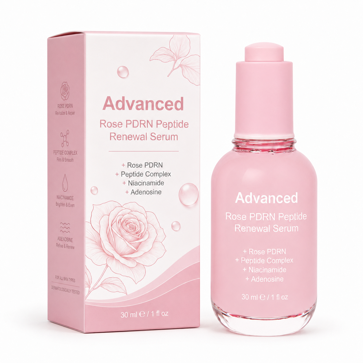 PDRN peptide renewal serum paper box packaging