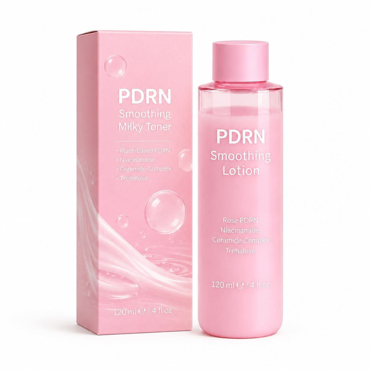 PDRN toner pads paper box packaging for private label skincare